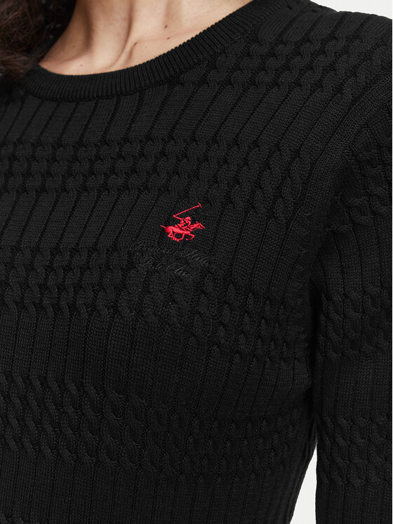 Beverly Hills Polo Club Beverly Hills Polo Club Pullover P-SS26W-M537390BLK Schwarz Regular Fit