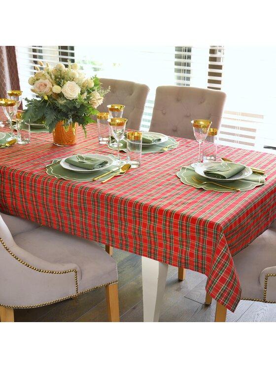 Roseberry Home Roseberry Home Poszewka dekoracyjna Red Tartan Czerwony