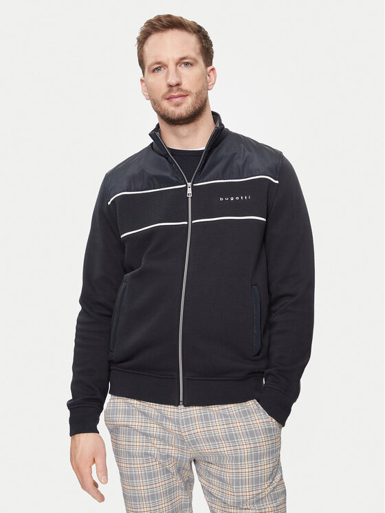 Bugatti Mikina 8750 55144A Tmavomodrá Regular Fit
