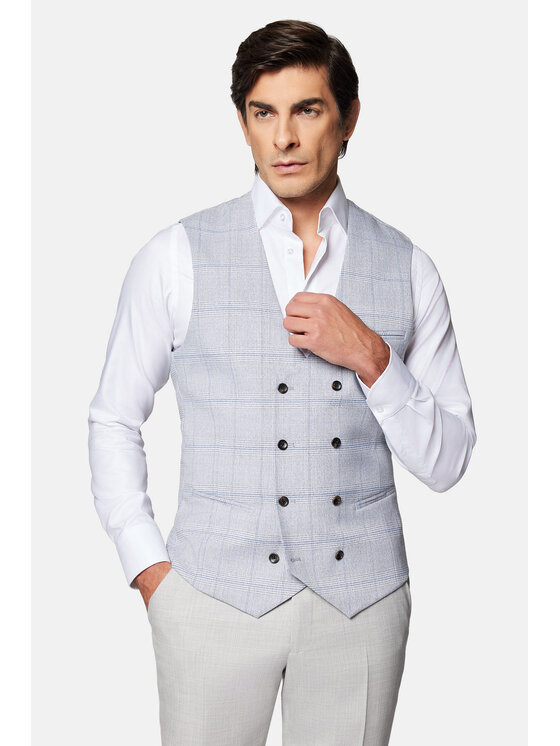 Lancerto Lancerto Kamizelka Cayton KA131124000008 Szary Slim Fit