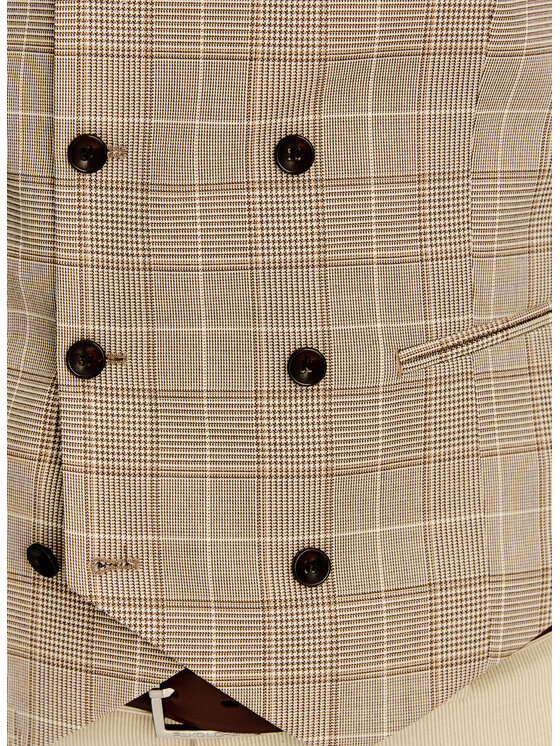 Pako Lorente Pako Lorente Kamizelka garniturowa P26SF-8X-015 Beżowy Slim Fit