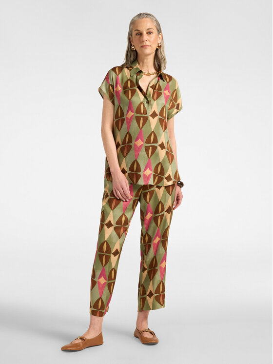Elena Mirò Elena Mirò Pantaloni di tessuto P088P000645N001 Marrone Slim Fit