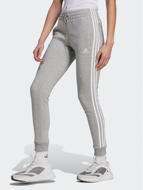 adidas adidas Sportinės kelnės Essentials 3-Stripes IL3282 Pilka Slim Fit