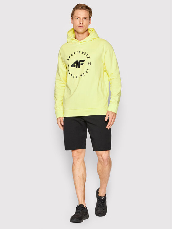 4F 4F Bluza H4L22-BLM018 Żółty Regular Fit