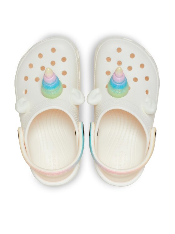 Crocs Crocs Klapki Classic Iam Rainbow Unicorn Clog T 209701 Biały
