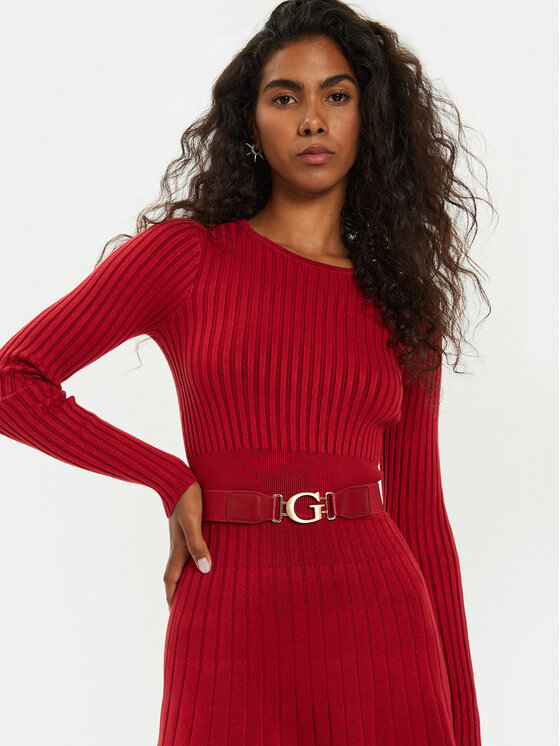 Guess Guess Kootud kleit W2BK29 Z2YJ2 Punane Regular Fit