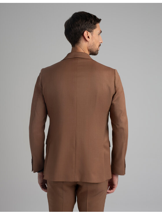 Borgio Borgio Marynarka monticiano_br Brązowy Slim Fit
