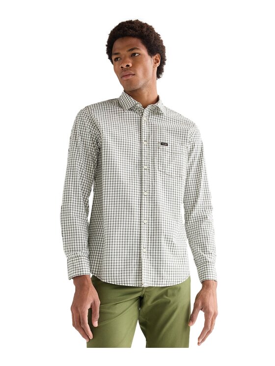 Wrangler Wrangler Koszula 112378034 Biały Regular Fit