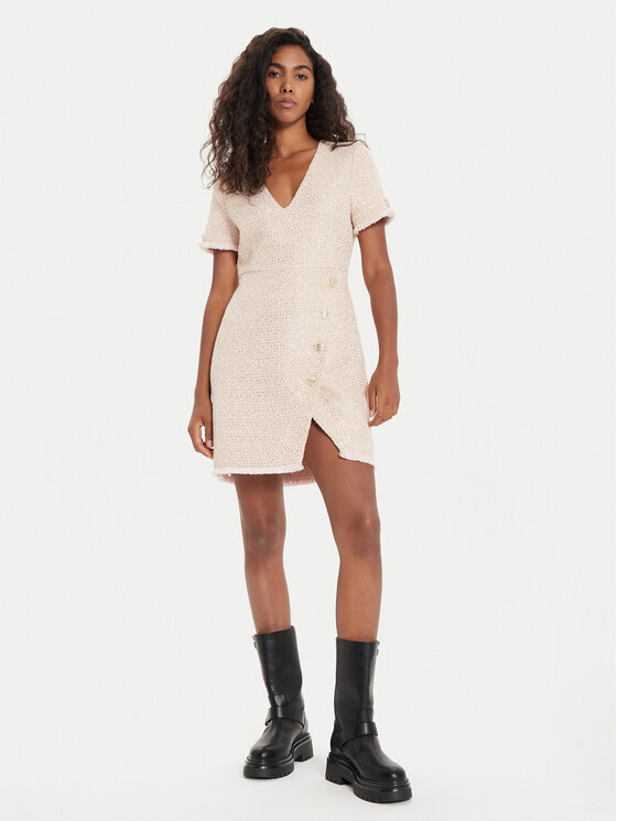 TWINSET TWINSET Kötött ruha 241TP2425 Rózsaszín Slim Fit