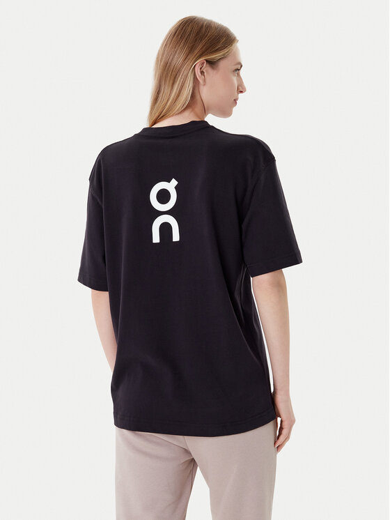 On On T-shirt Club-T 1WE1006 Crna Relaxed Fit