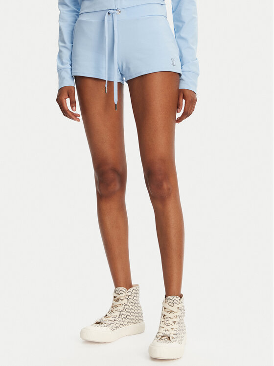 Juicy Couture Juicy Couture Sportovní kraťasy JCWHS125312 Světle modrá Loose Fit