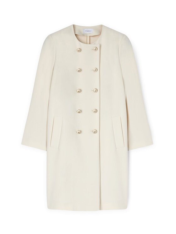 Motivi Motivi Cappotto 0063Q000563N002 Bianco Regular Fit