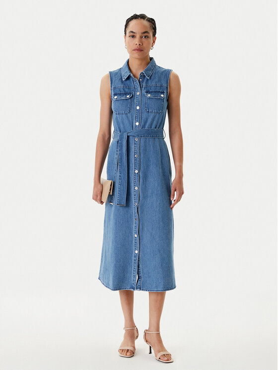 Morgan Morgan Jeanskleid 251-RJEAN Blau Regular Fit