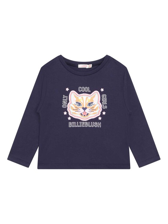 Billieblush Billieblush Majica dugih rukava U15A39 Tamnoplava Regular Fit