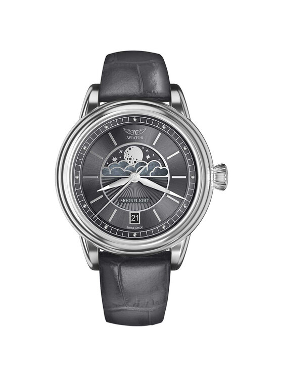 Zegarek Aviator, Szary, V.1.33.0.254.4