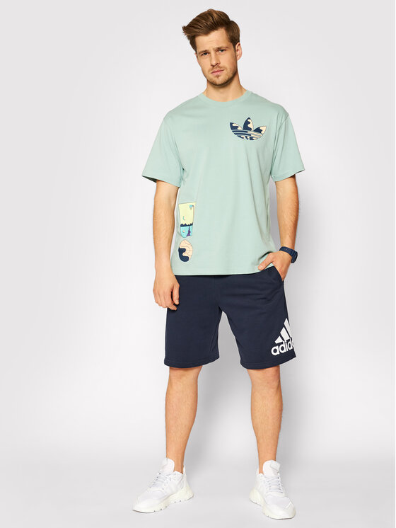 adidas T-shirt Surreal Summer GN3903 Vert Regular Fit • Modivo.fr
