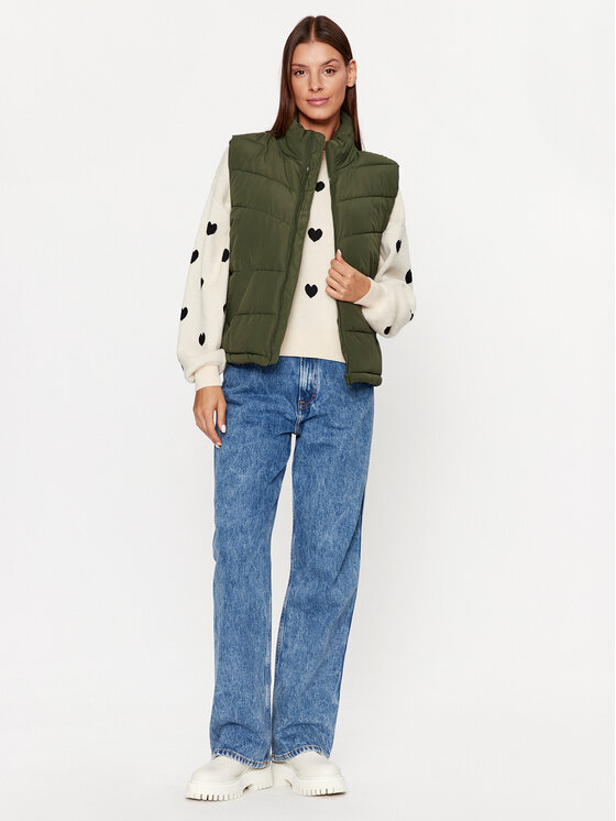 Noisy May Noisy May Bezrękawnik Dalcon 27027287 Khaki Regular Fit