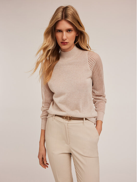 Motivi Motivi Cardigan M150W003185N013 Écru Regular Fit