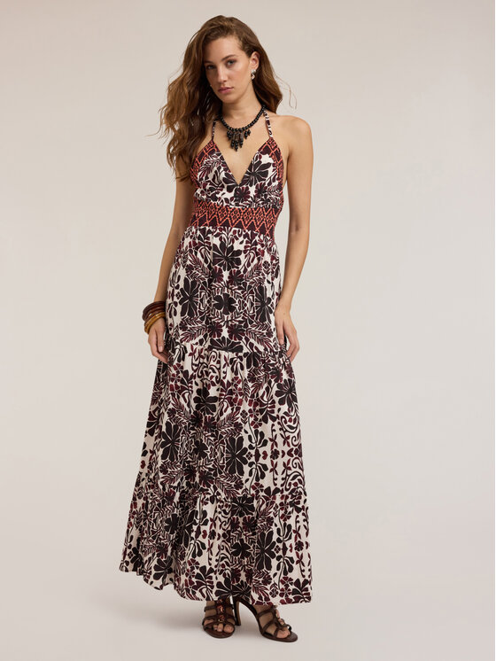 Motivi Motivi Abito da sera 7057Q103464N0S1 Marrone Flared Fit