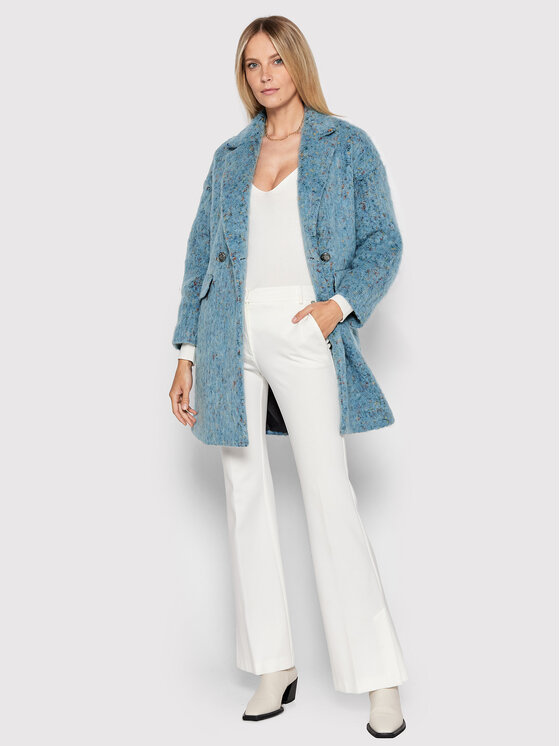 Cappotto di transizione WF2198 T4221 Blu Relaxed