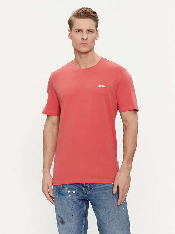 HUGO Hugo Tričko Dero222 50466158 Červená Regular Fit