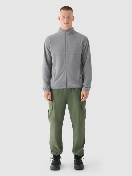 4F 4F Fleecová mikina 4FWMM00TFLEM316-25S Sivá Regular Fit