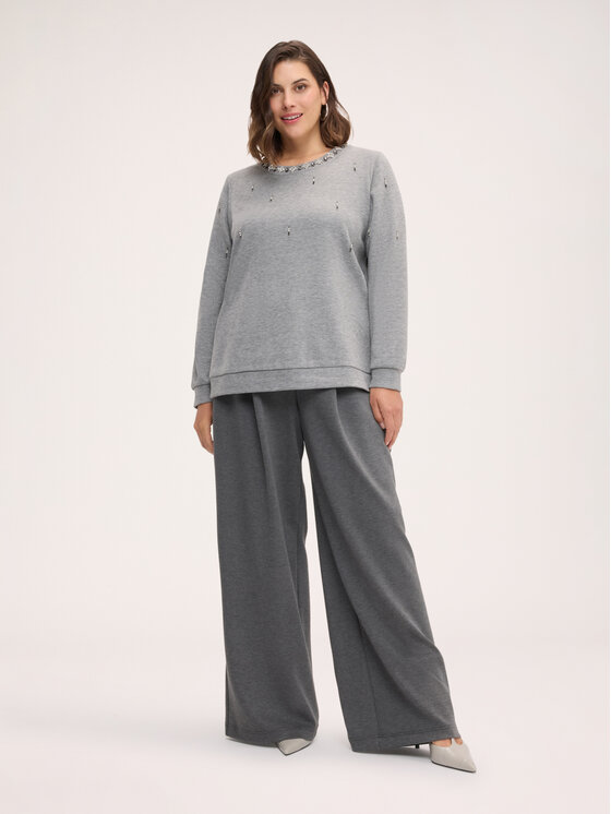 Fiorella Rubino Fiorella Rubino Bluza G875L009481N013 Szary Boxy Fit