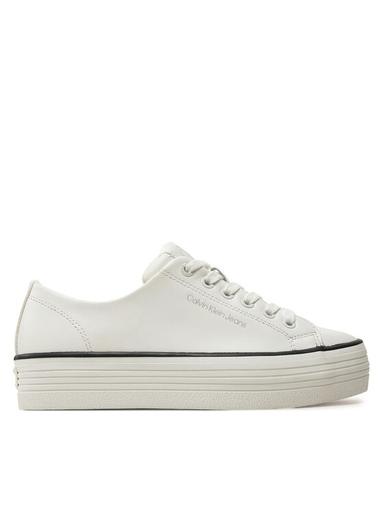 Teniși Calvin Klein Jeans Bold Vulc Flatf Low Lth In YW0YW01633 Alb