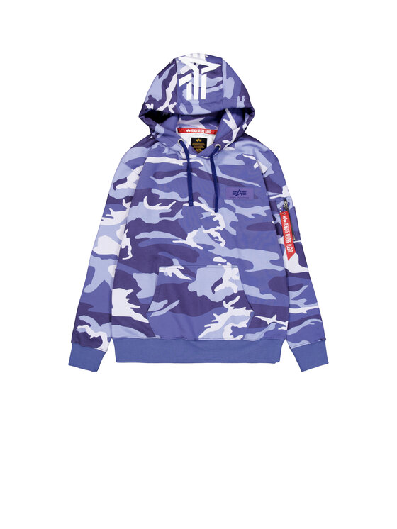 Alpha Industries Alpha Industries Bluza Back Print Camo Hoodie Fioletowy Regular Fit