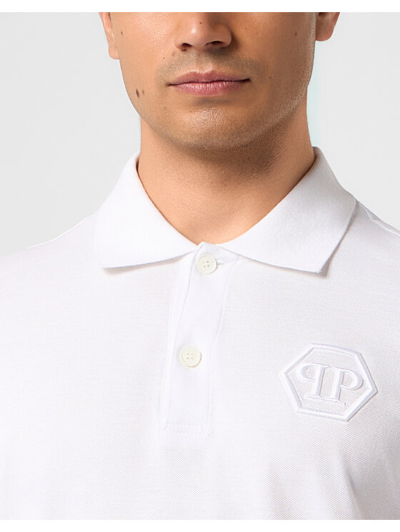 PHILIPP PLEIN PHILIPP PLEIN Polo 31301 Bianco Slim Fit