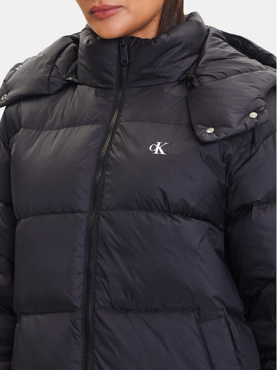 Calvin Klein Jeans Calvin Klein Jeans Пухено яке Essential LV047D502G Черен Regular Fit