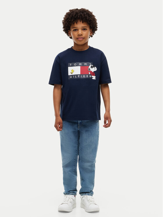 Tommy Hilfiger Tommy Hilfiger Marškinėliai Peanuts KS0KS00766 Tamsiai mėlyna Regular Fit