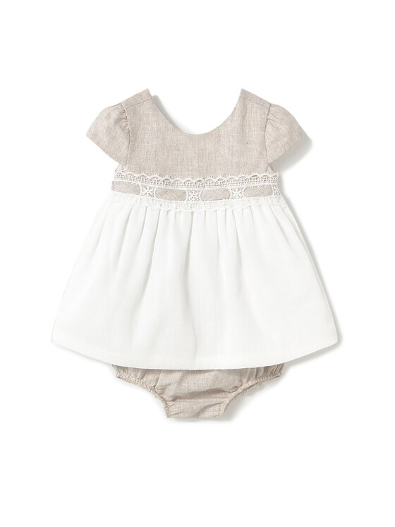 Mayoral Mayoral Vestito da giorno 1857 Beige Regular Fit