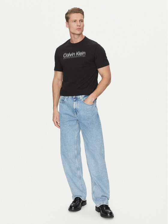 Calvin Klein Calvin Klein Футболка Double Logo K10K114149 Чорний Regular Fit
