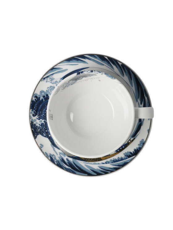Goebel Goebel Filiżanka do herbaty Katushika Hokusai - Wielka fala Niebieski