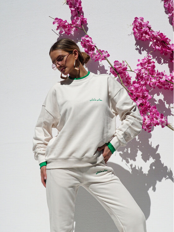 LilaLou LilaLou Dres Poli Beżowy Regular Fit