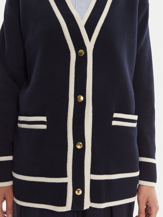Gant Gant Kardigán 4805340 Sötétkék Relaxed Fit