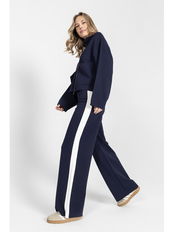 Deni Cler Milano Deni Cler Milano Spodnie dresowe T-DC-500D-F2-20-58-1 Granatowy Loose Leg