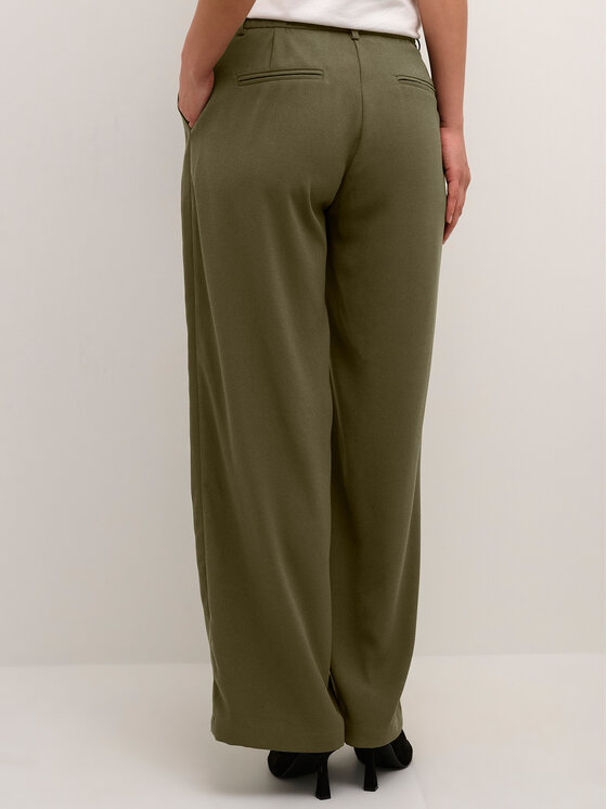 Cream Cream Hlače iz tkanine Crcocamia 10611708 Zelena Regular Fit