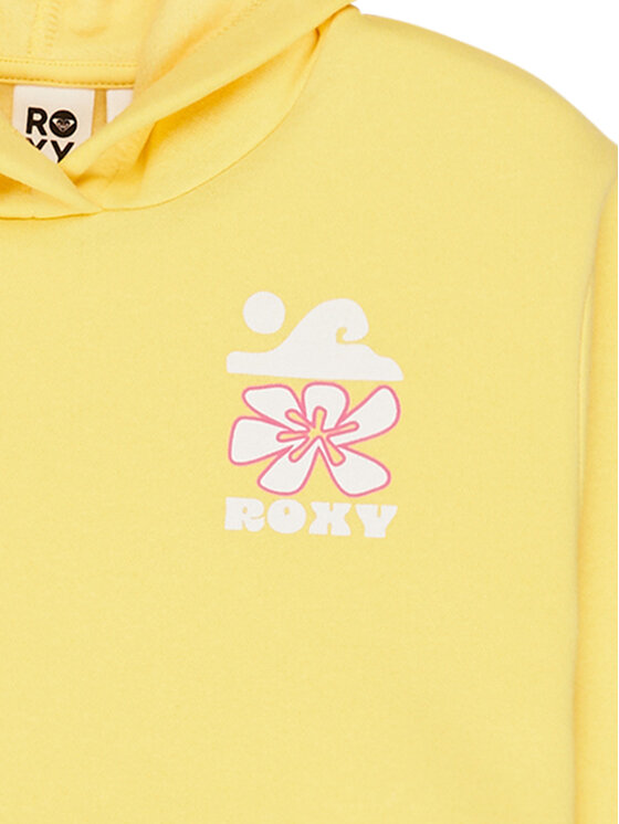 Roxy Roxy Mikina Surf Feeling Brushed ERGFT04028 Žltá Relaxed Fit