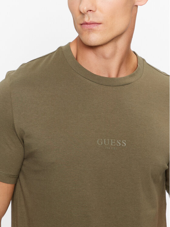Guess Guess T-krekls M2YI72 I3Z14 Zaļš Slim Fit