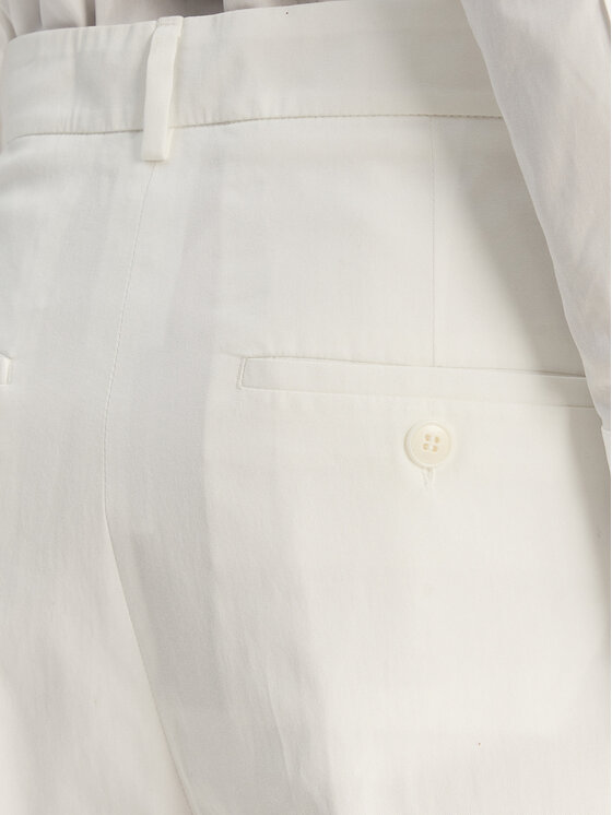 Weekend Max Mara Weekend Max Mara Pantaloni di tessuto Bellico 2615131072 Bianco Regular Fit