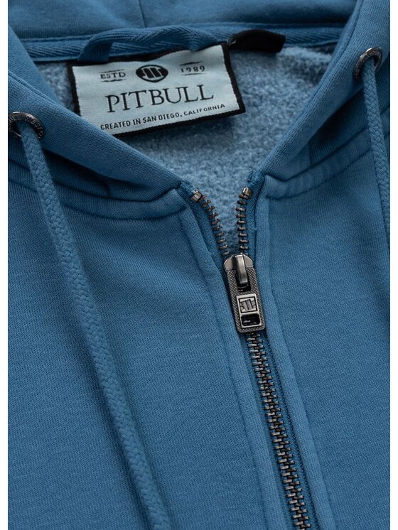 PITBULL PITBULL Bluza Washed VINTAGE BOXING Niebieski Regular Fit