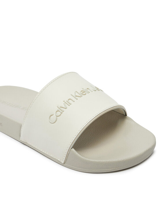 Calvin Klein Jeans Calvin Klein Jeans Iešļūcenes Slide Instituitional Mtr YW0YW01508 Écru