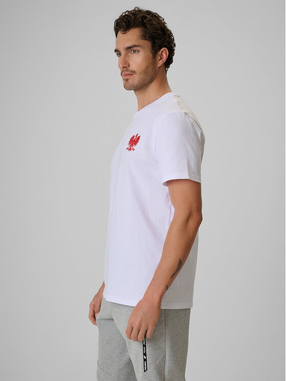 4F 4F T-Shirt STREFA KIBICA Biały Regular Fit