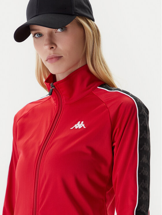 Kappa Kappa Felpa 301PSC0 Rosso Slim Fit