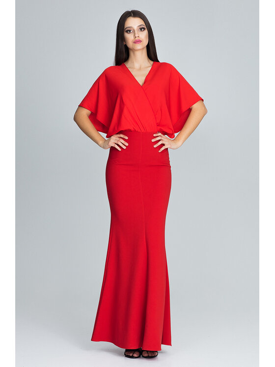 FIGL FIGL Sukienka M577 Czerwony Regular Fit