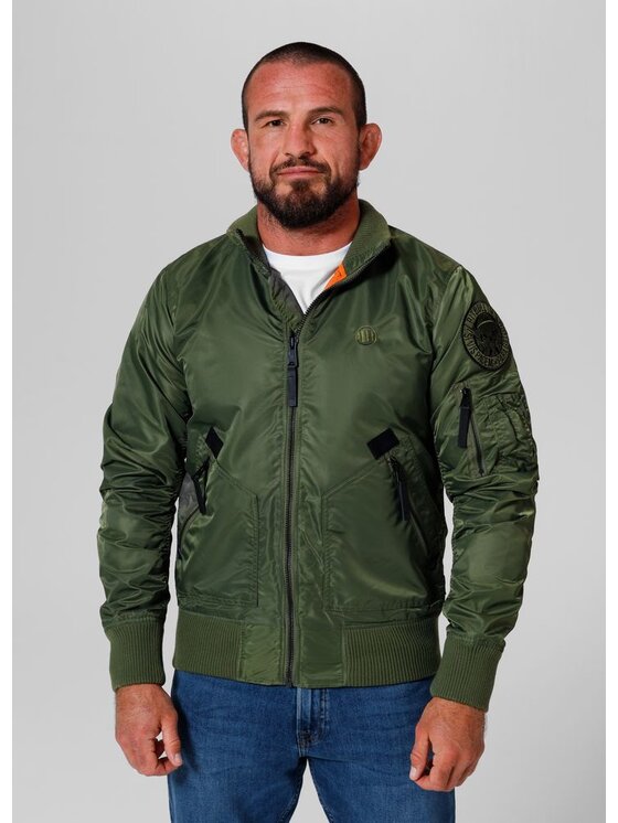 PITBULL PITBULL Kurtka przejściowa Kurtka Zielony Regular Fit