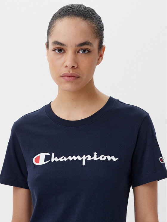 Champion Champion T-Shirt 118090 Granatowy Slim Fit