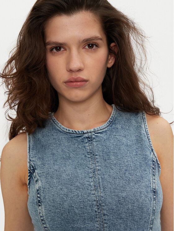 Gina Tricot Gina Tricot Džínové šaty 22819 Modrá Regular Fit